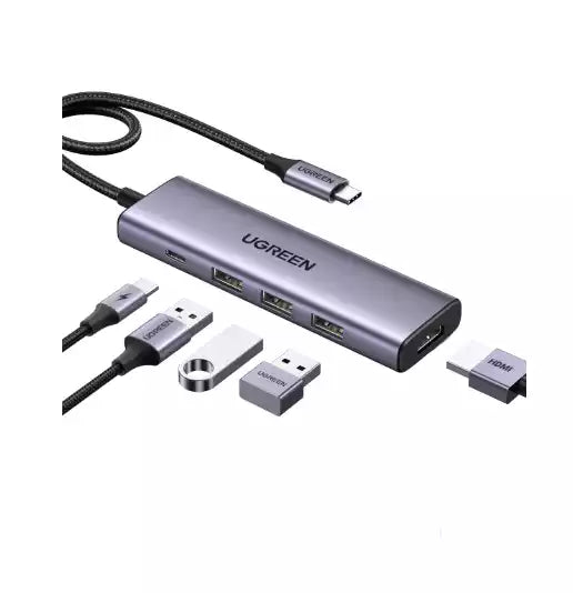 Ugreen 5-in-1 USB-C Hub (100W PD 4K@30Hz HDMI) – 15596