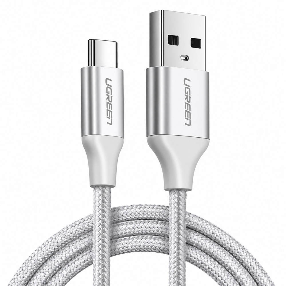 Ugreen 60121 USB-A 2.0 To USB-C Data Cable 1m – White