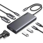 Ugreen 8 IN 1 Usb C Hub with Dual Hdmi 4K 60Hz Vga DisplayPort DP 100W – 35588