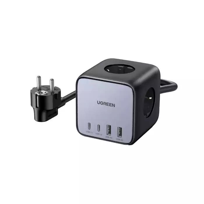 UGREEN CD268 DigiNest Cube Power Strip (3 AC outlets + 65W 2A2C) – 60113
