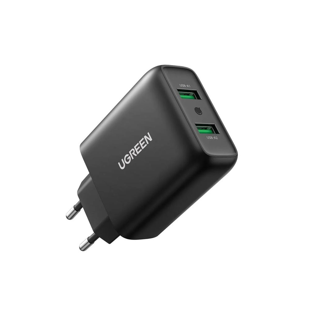 Ugreen Charger 2xUSB-A 36W QC3.0 CD161 – Black
