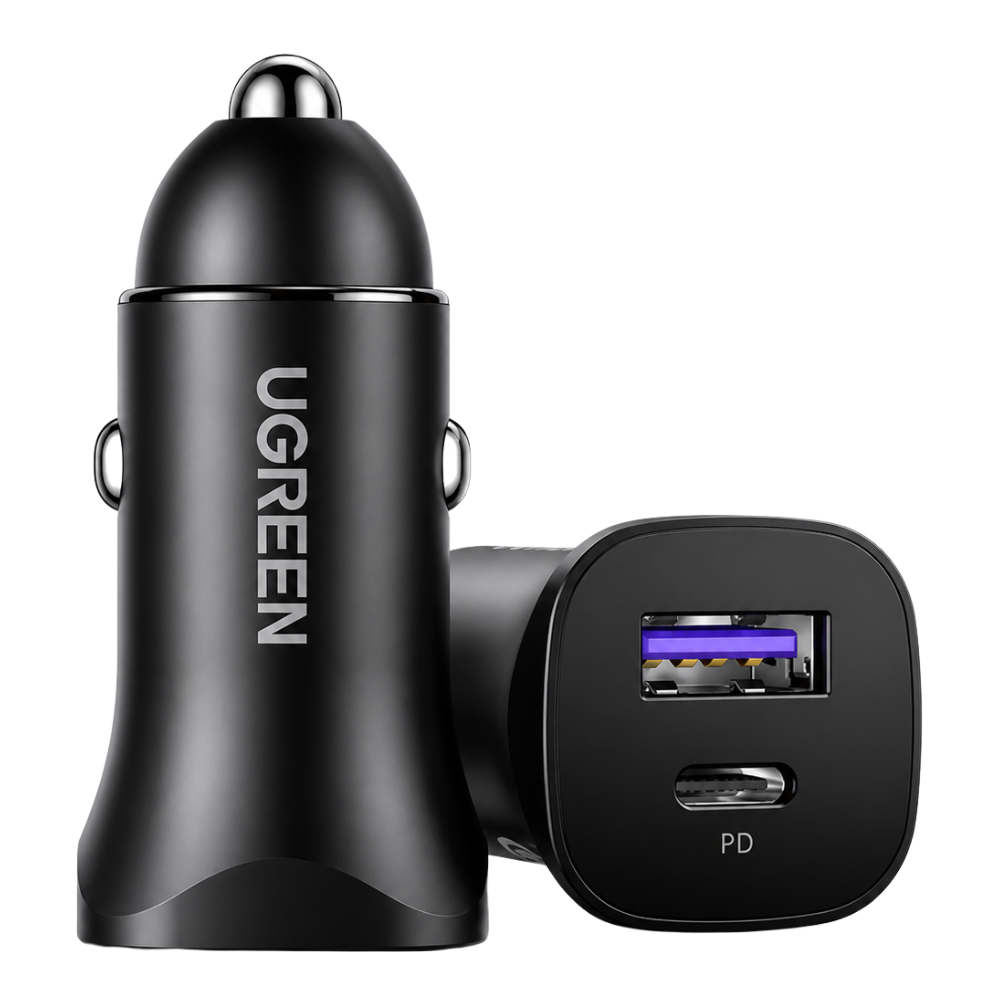 Ugreen Dual Port PD30W Car Charger – 25045