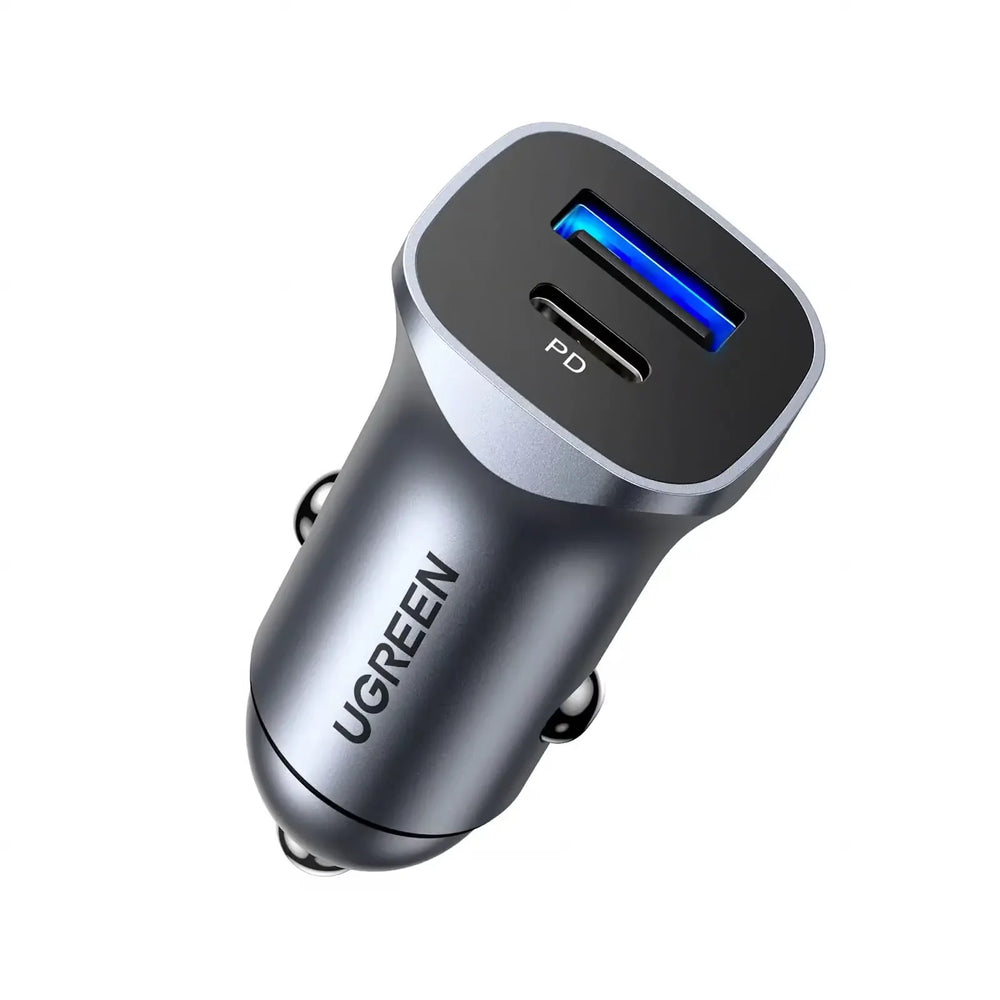 Ugreen Dual-Port (USB A+C) PD20W Fast Car Charger – 30780