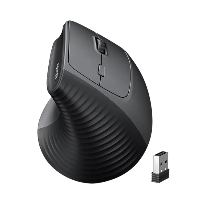 UGREEN Ergonomic Mouse Wireless Bluetooth Vertical Mouse Dual Mode (BT 5.4 & USB 2.4G) – 65042