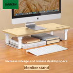 UGREEN LP224 Monitor Stand Riser Size 547×220 x116mm Weight Capacity 15kg -70586