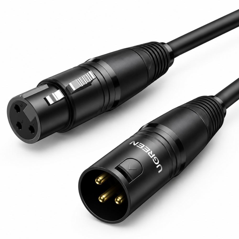 Ugreen 20710 Cannon Male To Female Microphone Extension Audio Cable – 2m