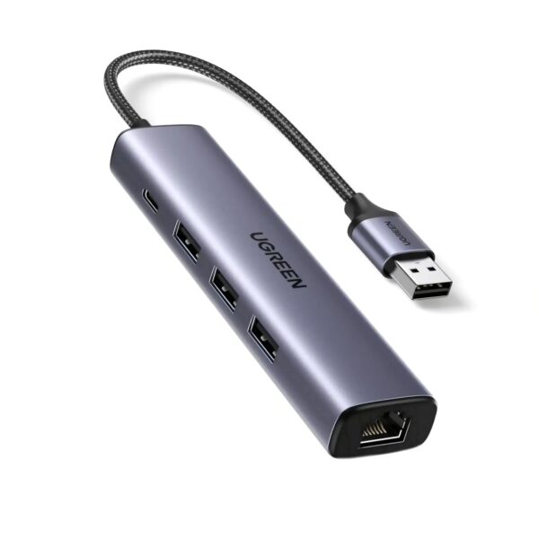 Ugreen 60554 Usb 3.0 To Ethernet Adapter 5 In 1 Multiport Hub