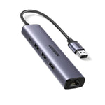 Ugreen 60554 Usb 3.0 To Ethernet Adapter 5 In 1 Multiport Hub