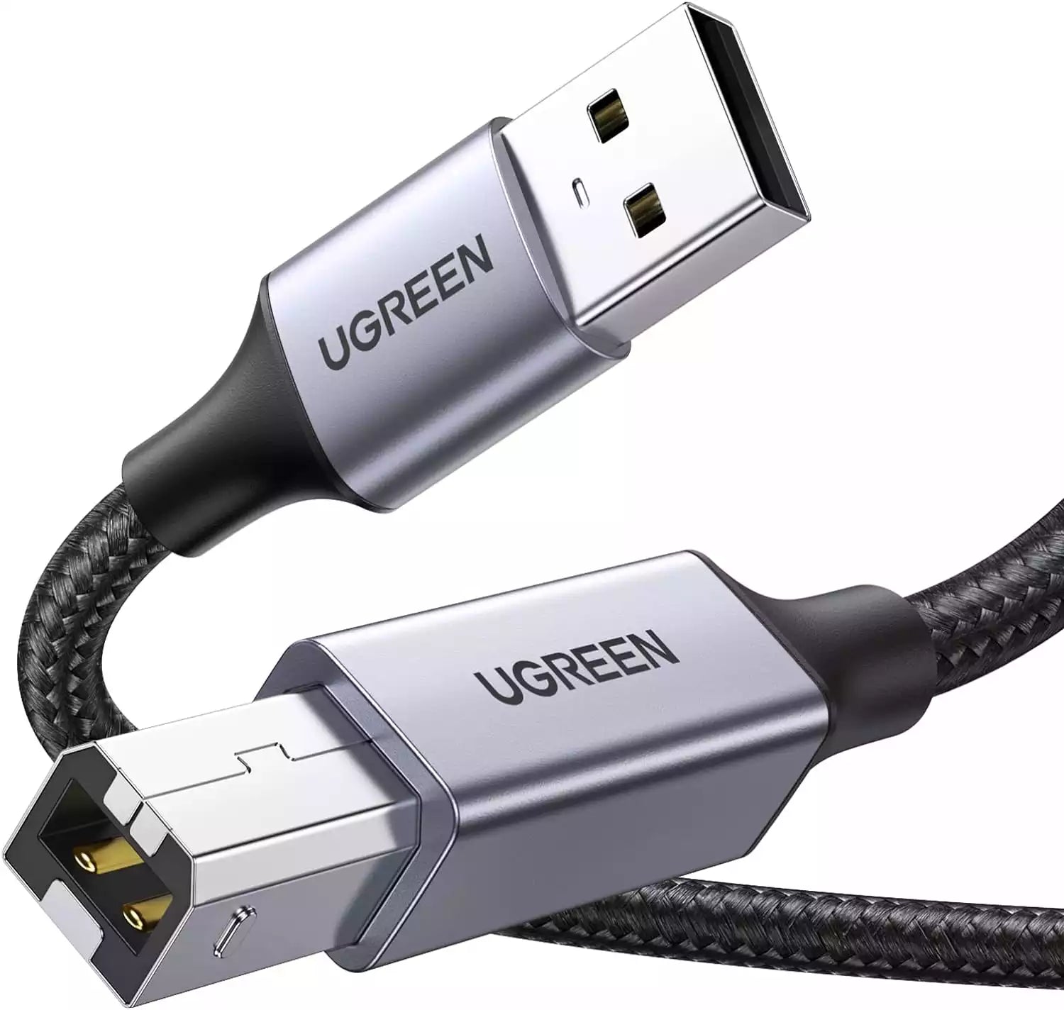 Ugreen USB-A Male to USB-B 2.0 Printer Cable Alu Case with Braid 2m – 80803