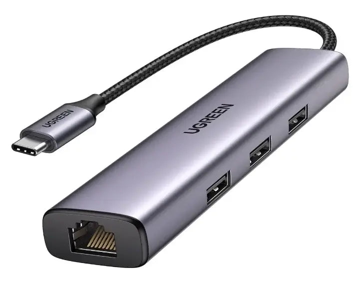 UGREEN USB-C To 3 x USB 3.0+RJ45+Micro USB Multifunctional Converter-60718