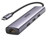 UGREEN USB-C To 3 x USB 3.0+RJ45+Micro USB Multifunctional Converter-60718