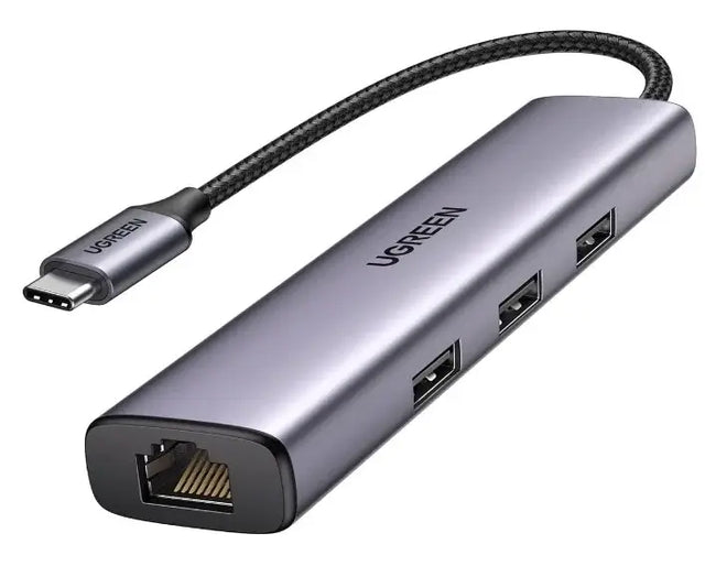 UGREEN USB-C To 3 x USB 3.0+RJ45+Micro USB Multifunctional Converter-60718