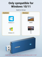 UGREEN WiFi-6 AX1800 1800Mbps WiFi Adapter 5G 2.4G Dual Band – 90340