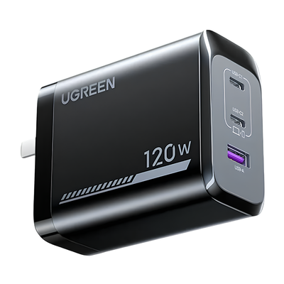 UGREEN X375 120W GaN fast charger with 2 USB-C and USB-A ports