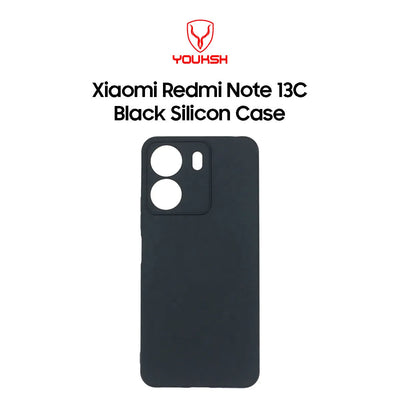 Youksh Redmi 13C Black Silicone Case