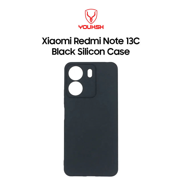 Youksh Redmi 13C Black Silicone Case