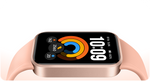 Xiaomi Smart Band 11 Active in Pink with a close-up of the display and case