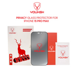 Youksh 360 Privacy Tempered Glass Screen Protector for iPhone 15 Pro Max