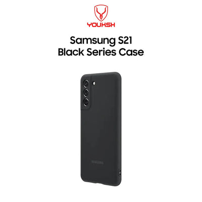Youksh Samsung Galaxy S21 Black Silicone Case