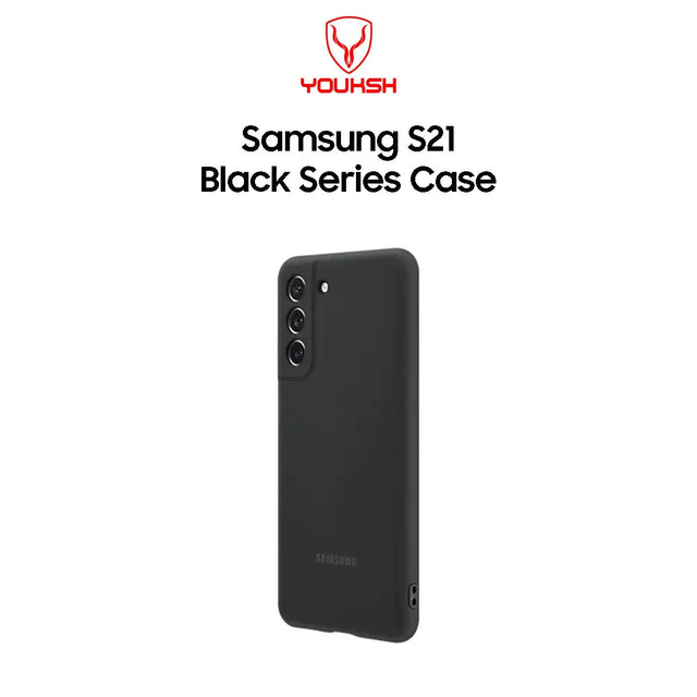 Youksh Samsung Galaxy S21 Black Silicone Case