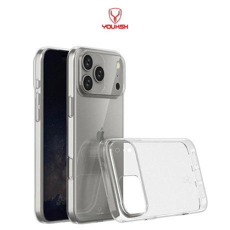 Youksh iPhone 17 Pro Max Ultra Thin Transparent Silicone Case - Price in Pakistan - Official Warranty