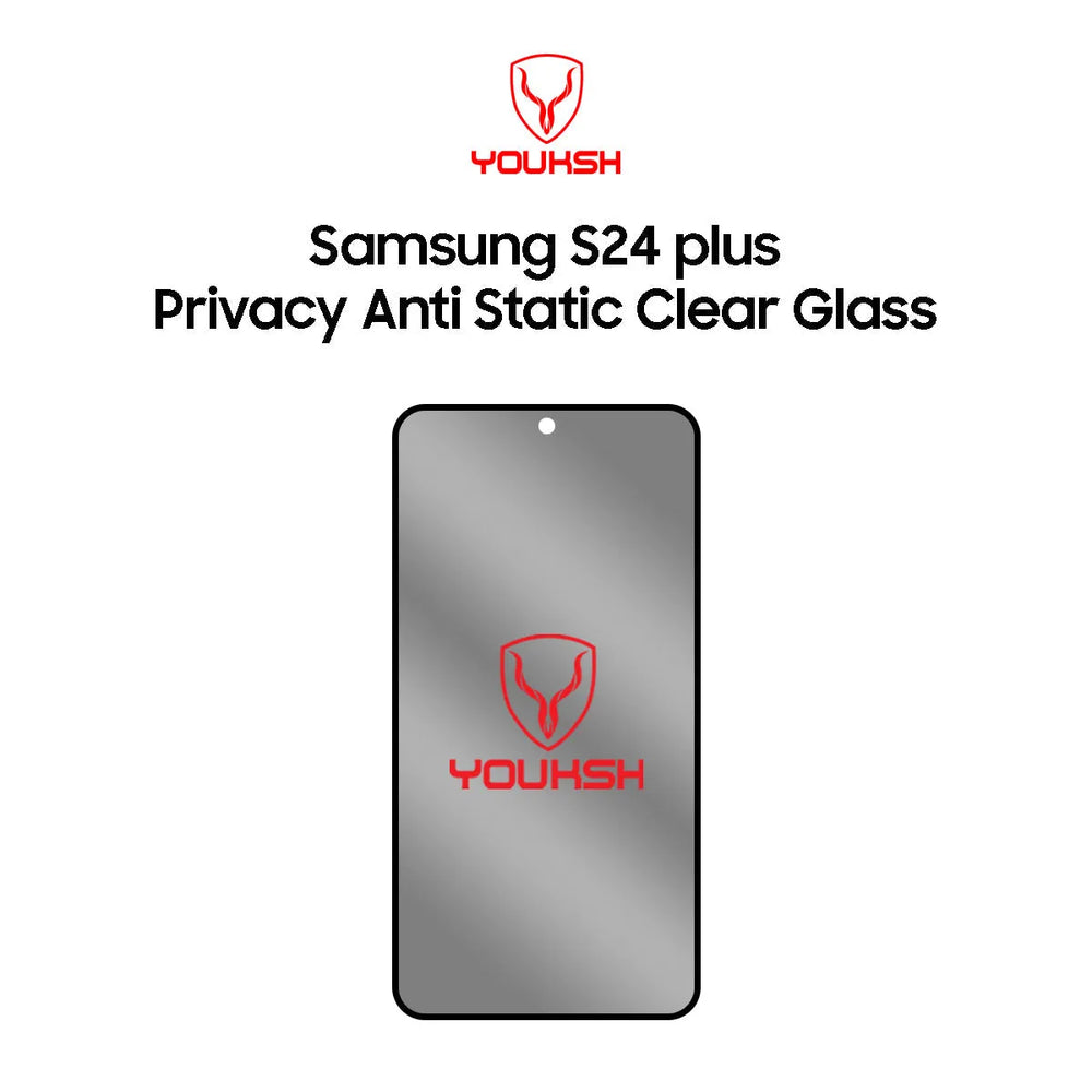 Youksh Samsung Galaxy S24 Plus Privacy Tempered Glass Protector