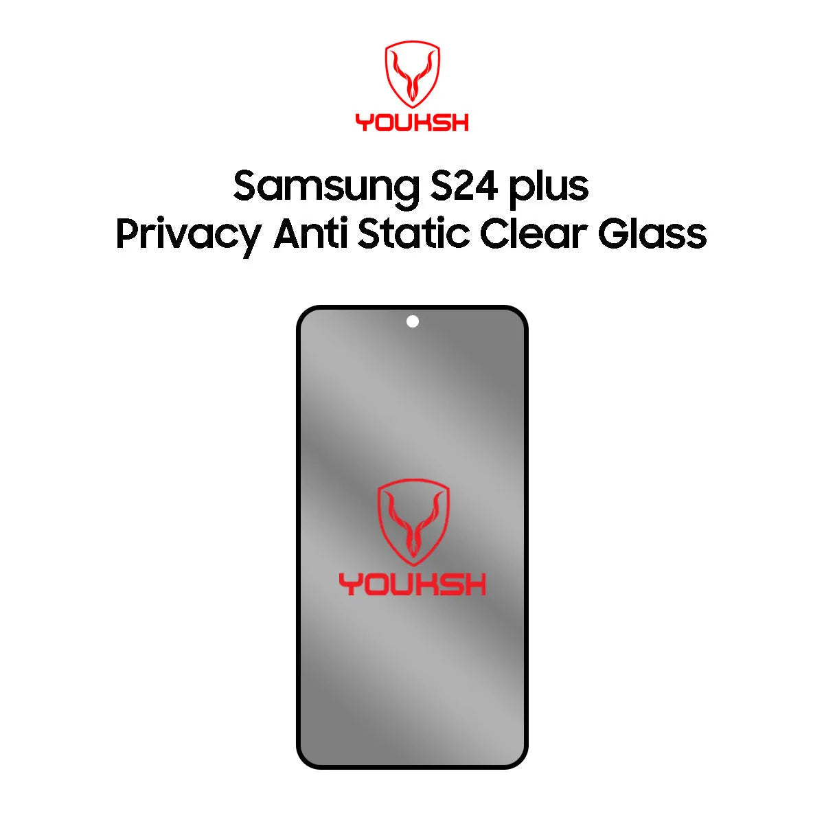 Youksh Samsung Galaxy S24 Plus Privacy Tempered Glass Protector