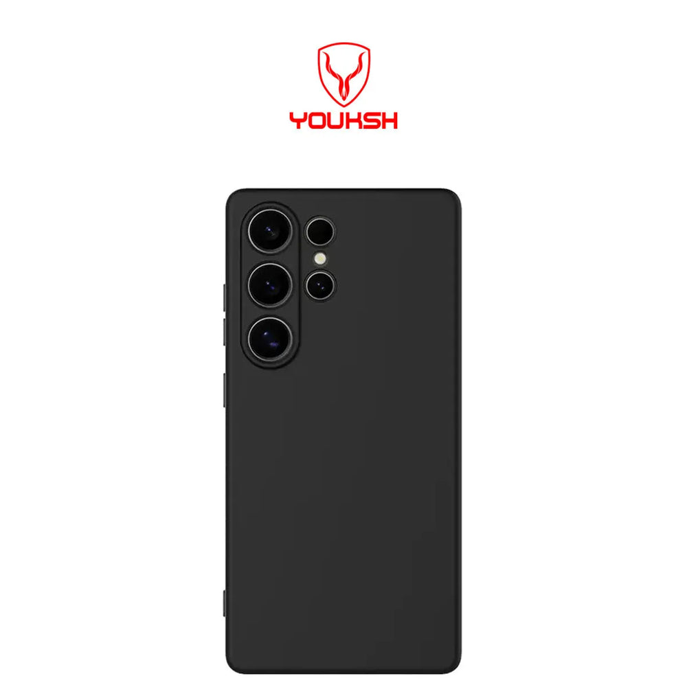 Youksh Samsung S24 Ultra Black Silicon Case