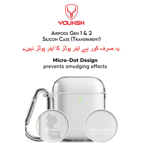 Youksh Transparent Silicone Case for AirPods 1 & 2 - Price in Pakistan - Official Warranty