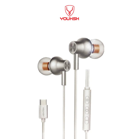 Youksh YK-804 Type C Wired Handsfree - Price in Pakistan - Official Warranty
