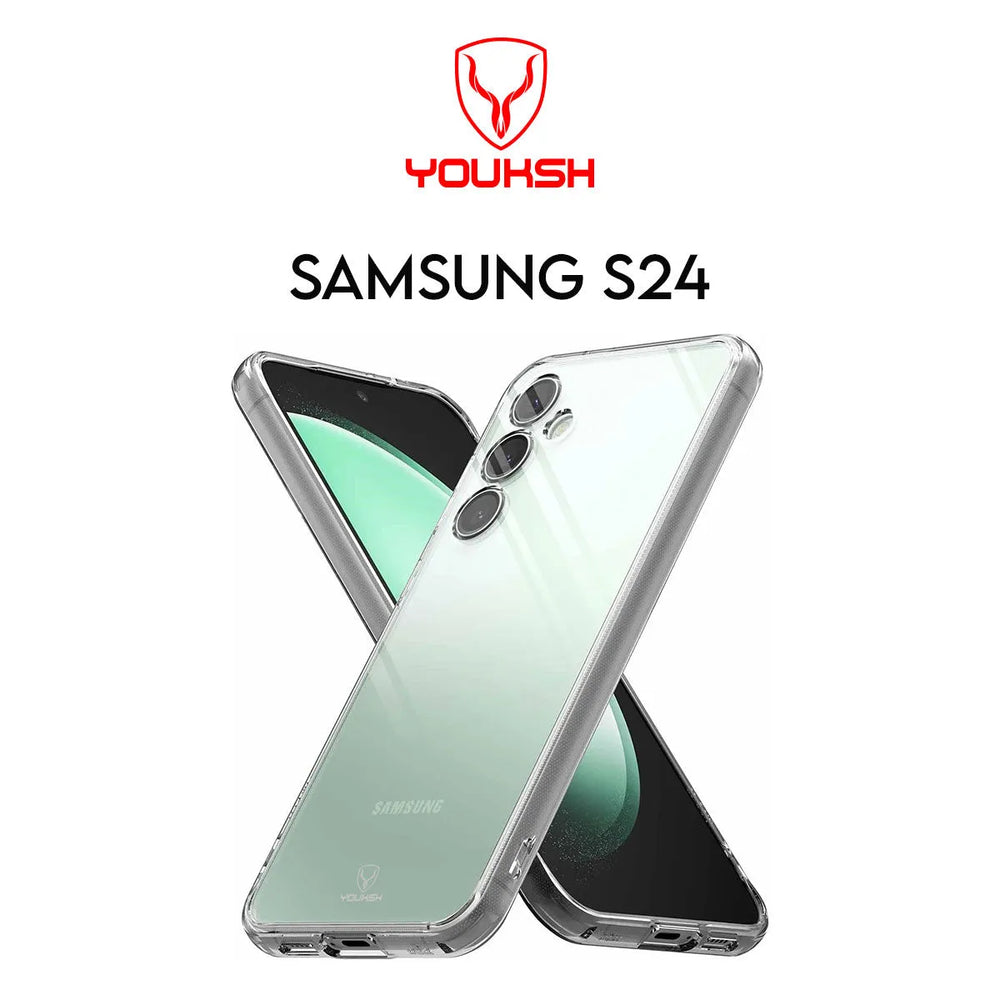 Youksh Samsung Galaxy S24 Transparent Shockproof Case